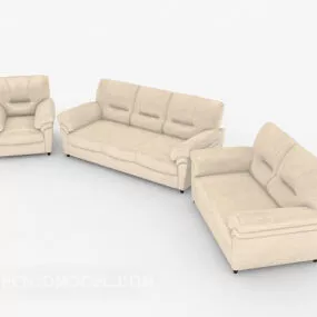 Simple Modern Light Combination Sofa 3d model