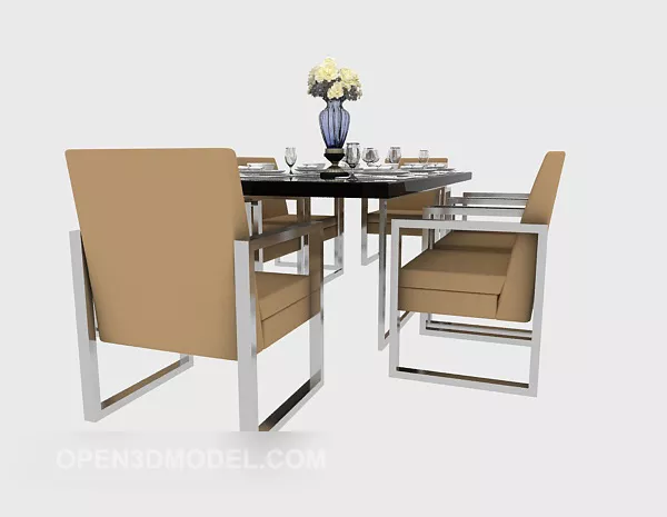 Simple Modern Table Chair 3d model Simple Modern Table Chair 3d model