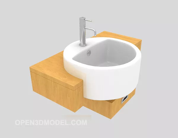Washbasin Mirror With Headlight Lamp 3d model