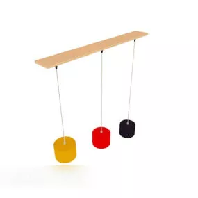Simple Multi-color Chandelier 3d model