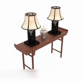 Simple New Chinese Hall Cabinet 3d model