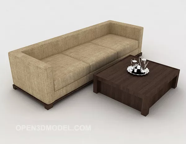 Simple New Chinese Home Sofa 3d model Simple New Chinese Home Sofa 3d model