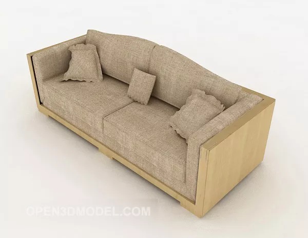 Simple New Chinese Multiplayer Sofa Furniture 3d model Simple New Chinese Multiplayer Sofa Furniture 3d model