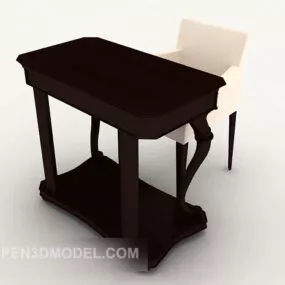 Simple New Chinese Table Chair 3d model