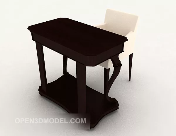 Simple New Chinese Table Chair 3d model Simple New Chinese Table Chair 3d model