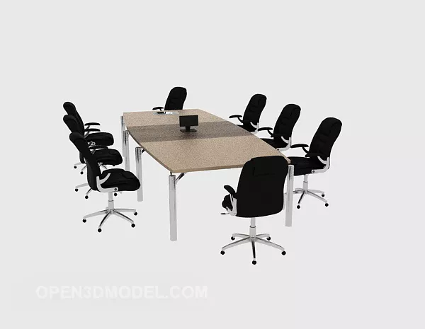 Simple Office Desk 3d model Simple Office Desk 3d model