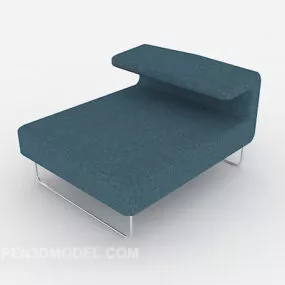Simple Personality Blue Single Sofa 3d model