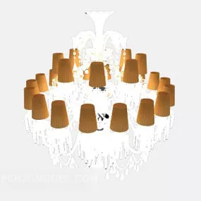 Simple Home Crystal Chandelier 3d model