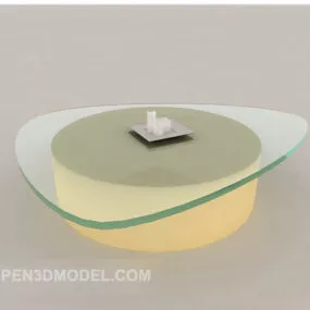 Simple Personality Glass Coffee Table 3d model