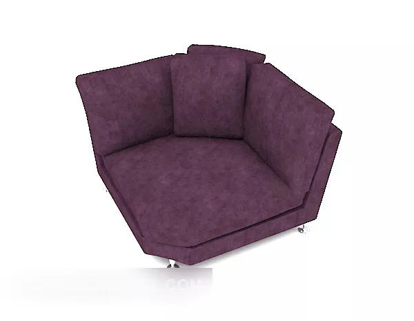 Simple Personality Purple Single Sofa 3d model Simple Personality Purple Single Sofa 3d model