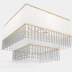 Simple Home Square Chandelier 3d model