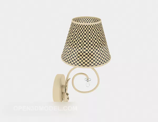 Simple Plaid Wall Lamp 3d model Simple Plaid Wall Lamp 3d model