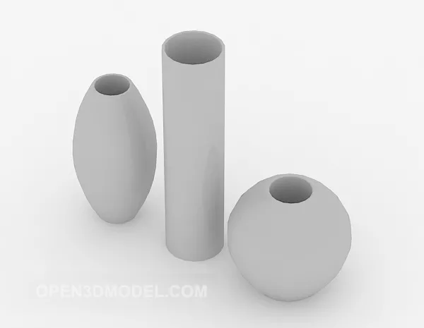 Simple Porcelain Vase Decor 3d model Simple Porcelain Vase Decor 3d model