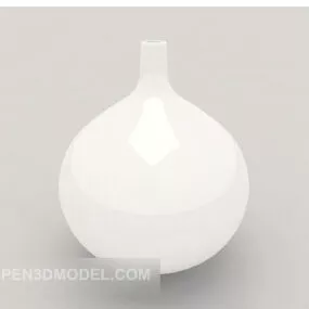Simple White Porcelain Vase 3d model