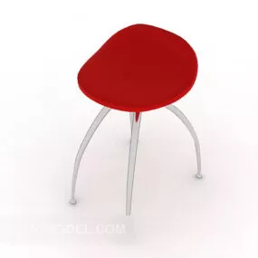 Simple Red Chair For Office 3d model