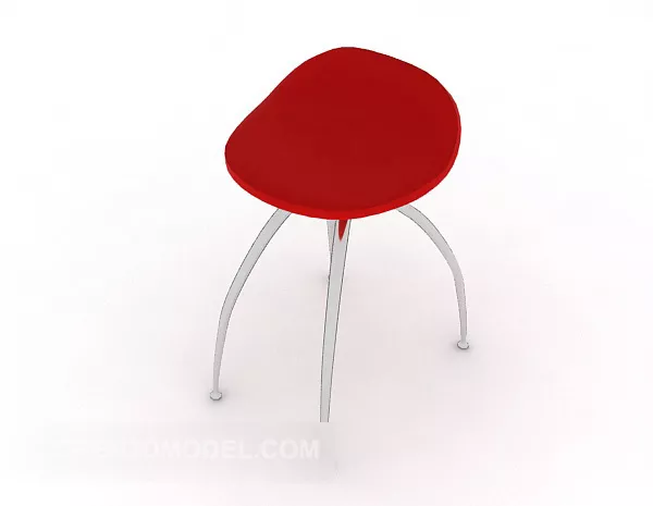 Simple Red Chair For Office 3d model Simple Red Chair For Office 3d model