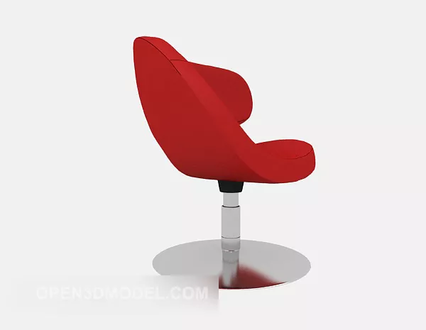 Simple Red Modern Lounge Chair 3d model Simple Red Modern Lounge Chair 3d model