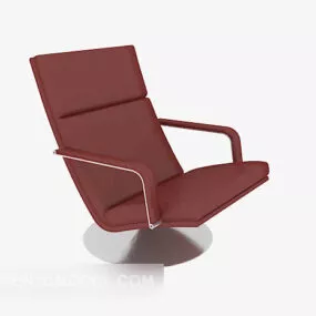Simple Red Leather Office Chair 3d model