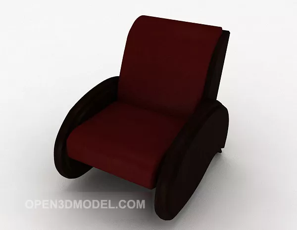 Simple Red Sofa Chair 3d model Simple Red Sofa Chair 3d model