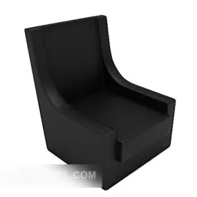 Simple Single Black Sofa 3d model