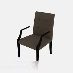 Simple Single Chair With Arms 3d model