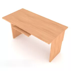 Simple Single Desk 3d model