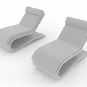 Simple Single Lounge Chair 3d model