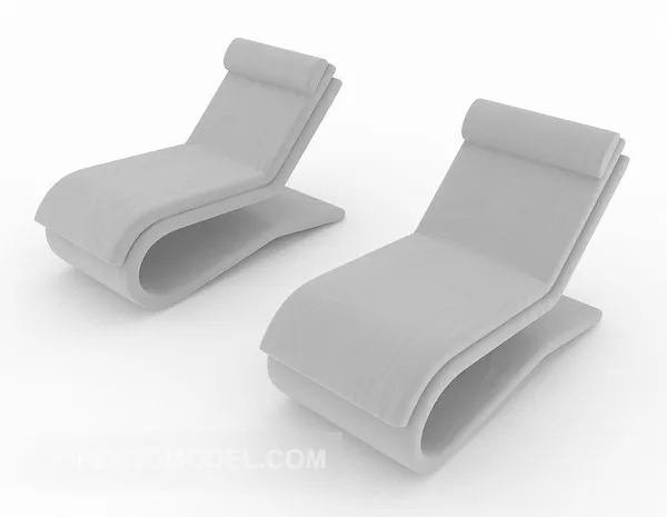 Simple Single Lounge Chair 3d model Simple Single Lounge Chair 3d model