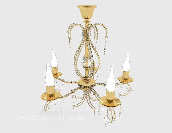 Simple Small Chandelier 3d model Simple Small Chandelier 3d model