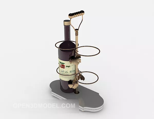 Simple Small Wine Rack 3d model Simple Small Wine Rack 3d model