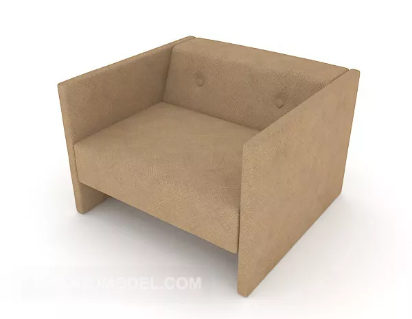 Simple Sofa Brown Fabric Material 3d model Simple Sofa Brown Fabric Material 3d model