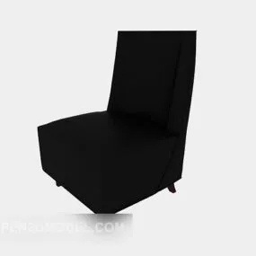 Simple Sofa Chair Black Color 3d model