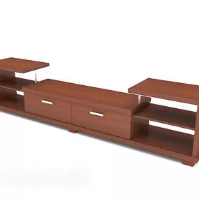 Simple Solid Wood Tv Cabinet 3d model