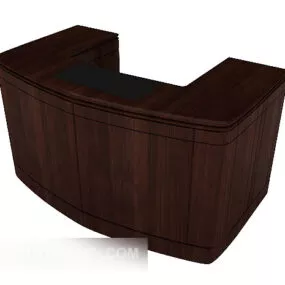 Simple Solid Wood Bench 3d model