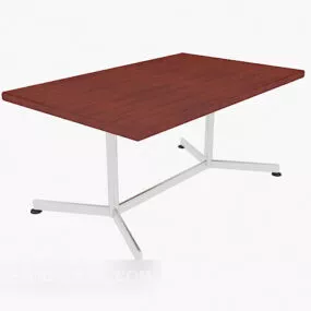 Simple Solid Wood Dining Table 3d model