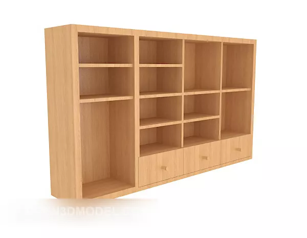 Simple Solid Wood Display Cabinet 3d model Simple Solid Wood Display Cabinet 3d model
