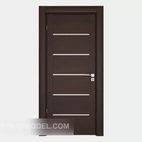 Simple Solid Wood Home Door 3d model