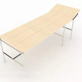 Simple Solid Wood Recliner 3d model