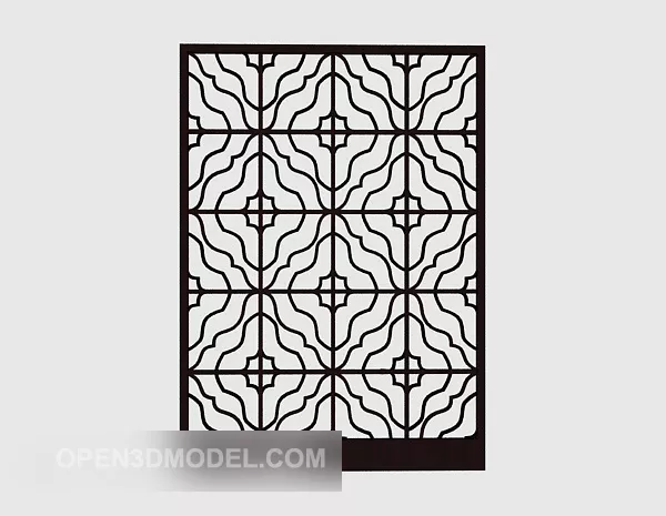 Simple Solid Wood Screen Partition 3d model Simple Solid Wood Screen Partition 3d model