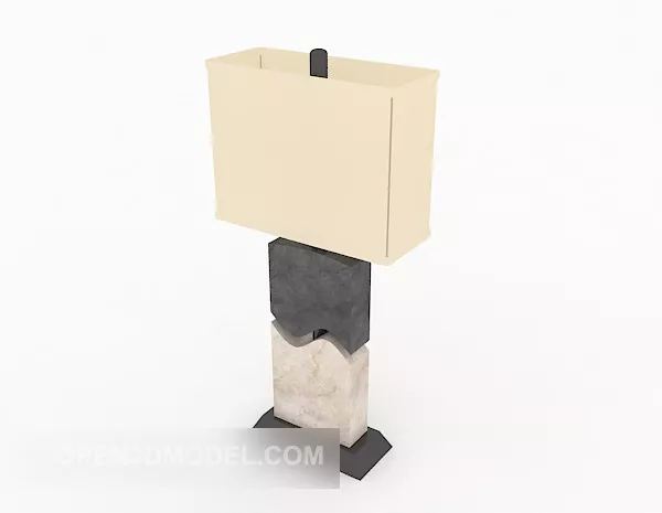 Simple Stone Table Lamp 3d model Simple Stone Table Lamp 3d model