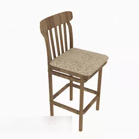 Minimalist Style Bar Chair 3d model