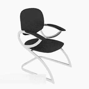 Simple Style Black Office Chair 3d model
