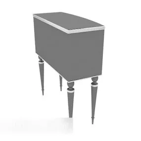 Simple Style Black Side Cabinet 3d model