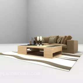 Simple Style Combination Furniture Set Sofa 3d model