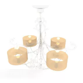 Simple Style Craft Chandelier 3d model