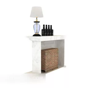 Simple Style Home Fireplace 3d model