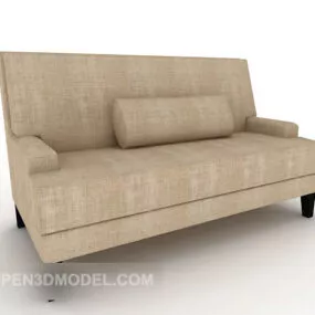 Simple Style Home Multi-person Sofa 3d model