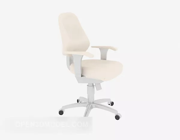 Mobile Wheels Chair Beige Color 3d model Mobile Wheels Chair Beige Color 3d model
