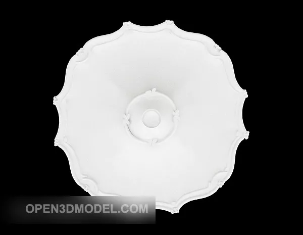 Round Plaster Rosette 3d model
