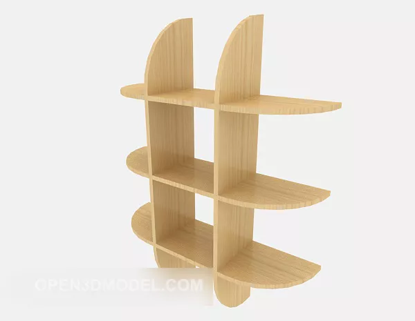 Simple Wall Bookcase 3d model Simple Wall Bookcase 3d model